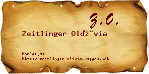 Zeitlinger Olívia névjegykártya